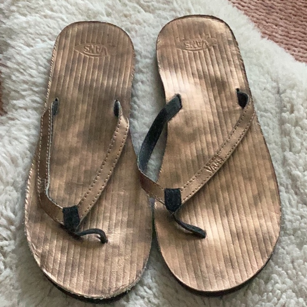 Vans leather flips